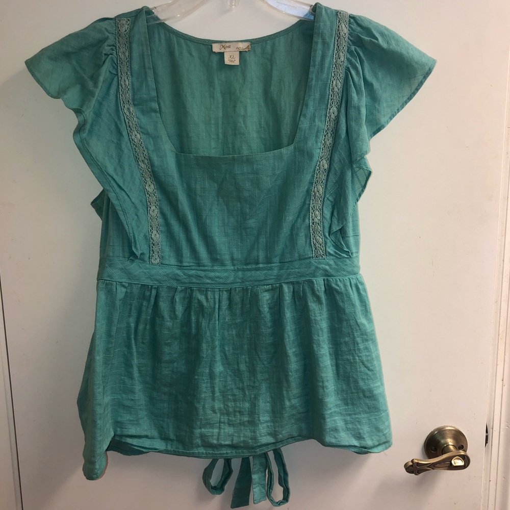 Sea foam green shirt